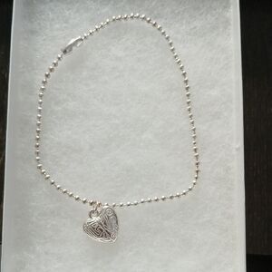 Silver Heart Charm Bracelet